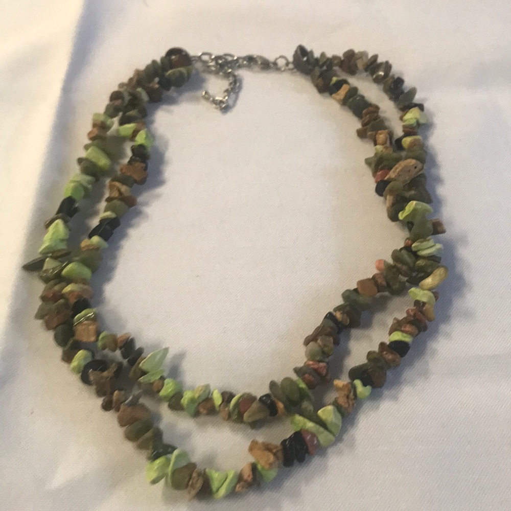 Green stone necklace